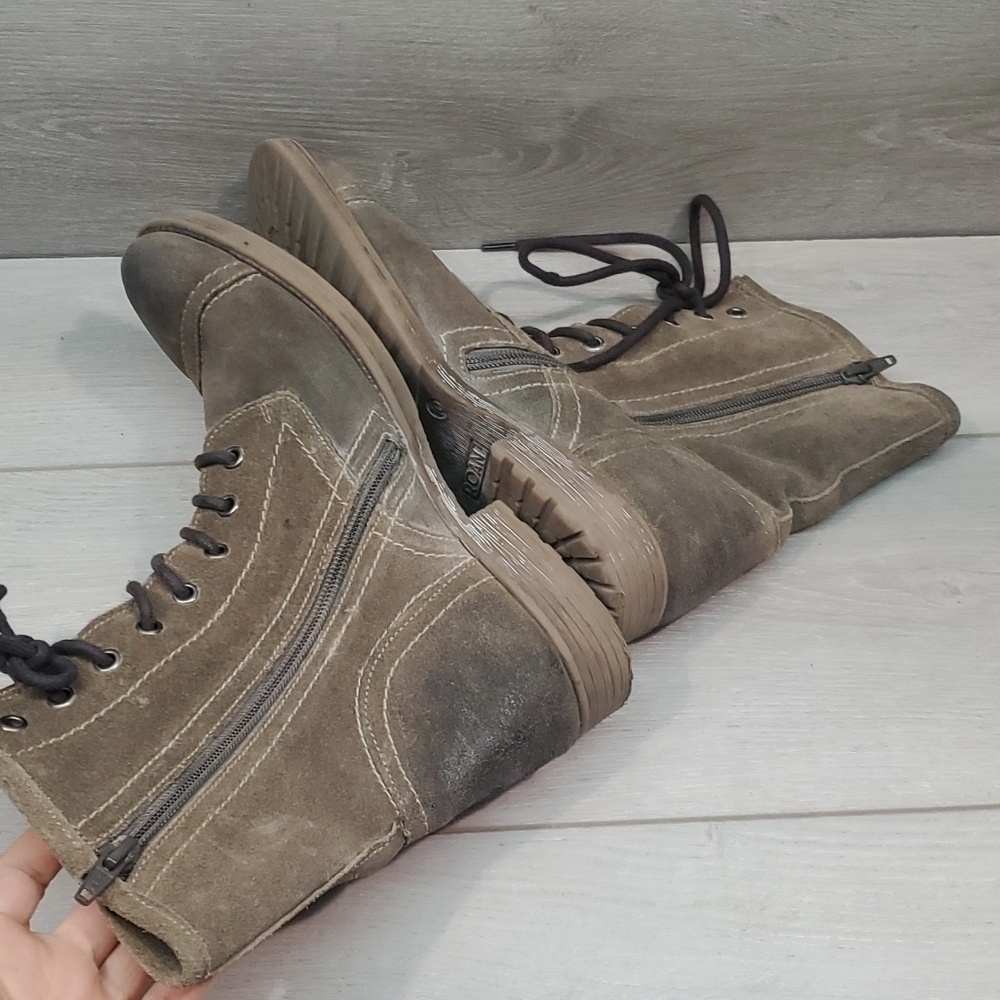 ROAN by Bed StuWomens Burnished High Top Lace Up Military Moto Boots shoes sz 10 - Picture 8 of 13
